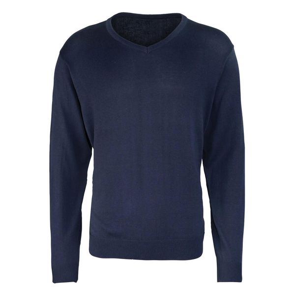 Sweter Męski Z Dzianiny Z Dekoltem V. Niebieskie swetry męskie PREMIER, m, bez wzorów, z dzianiny, bez kołnierzyka. Za 144.99 zł.