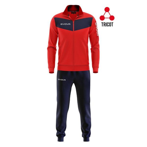 Givova Tuta Visa Triacetato 4S - Dres XL. Czerwone spodnie dresowe damskie Givova, s, bez wzorów, z dresówki. Za 191.99 zł.
