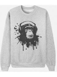 WOOOP Bluza "Creative Monkey" w kolorze szarym rozmiar: L. Szare bluzy bez kaptura damskie Wooop, l. Za 99.95 zł.