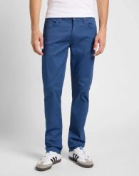 LEE MĘSKIE SPODNIE JEANSOWE DAREN ZIP FLY NEW DRAMA BLUE 112360202 L707016436. Niebieskie spodnie materiałowe męskie Lee, bez wzorów, z jeansu. Za 219.99 zł.