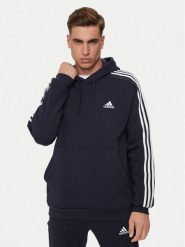 Adidas Bluza Essentials Fleece 3-Stripes IJ6473 Granatowy Regular Fit. Niebieskie bluzy bez kaptura męskie Adidas, m, z bawełny. Za 169.99 zł.
