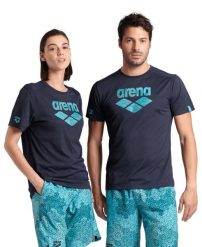 Koszulka Arena T-Shirt Logo. Niebieskie t-shirty sportowe męskie Arena, xs, z poliesteru, bez ramiączek, na fitness i siłownię. Za 119.99 zł.