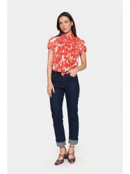 SAINT TROPEZ Bluzka w kolorze czerwonym rozmiar: M. Czerwone bluzki damskie Saint Tropez, m, bez wzorów, bez kołnierzyka, bez ramiączek. Za 86.99 zł.