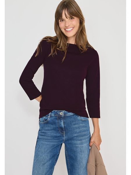 Cecil Koszulka w kolorze fioletowym rozmiar: XL. Różowe bluzki damskie Cecil, xl, bez wzorów, z bawełny, bez kołnierzyka, bez ramiączek. Za 78.66 zł.