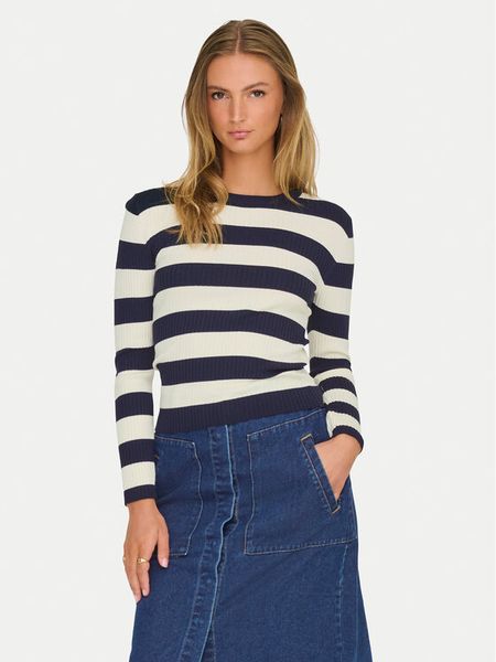 JDY Sweter Plum 15277223 Granatowy Regular Fit. Niebieskie swetry klasyczne damskie JDY, xs, z wiskozy, bez kołnierzyka. Za 89.99 zł.