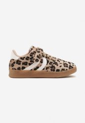 Panterkowe Buty Sportowe Tenisówki z Ozdobnymi Paskami Hirriti. Buty sportowe dziewczęce Renee, bez wzorów, z jeansu, bez zapięcia. Za 69.99 zł.