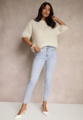 Jasnoniebieskie Jeansy Slim Regular Waist Ravionne. Niebieskie jeansy damskie Renee. Za 109.99 zł.