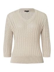 More & More Sweter w kolorze beżowym rozmiar: 40. Brązowe swetry klasyczne damskie MORE & MORE, z bawełny, bez kołnierzyka. Za 90.45 zł.