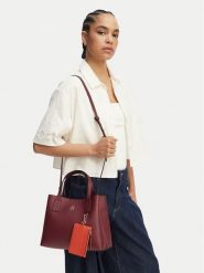 Tommy Hilfiger Torebka Th Icon Mini Satchel AW0AW18722 Brązowy. Brązowe torebki klasyczne damskie Tommy Hilfiger, bez wzorów, ze skóry, bez dodatków. Za 649.99 zł.