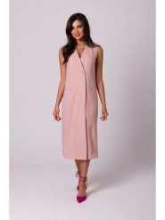 Be Wear Sukienka w kolorze jasnoróżowym rozmiar: M. Różowe sukienki damskie Be Wear, na co dzień, m, bez wzorów, bez kołnierzyka, bez ramiączek, midi, proste. Za 166.49 zł.