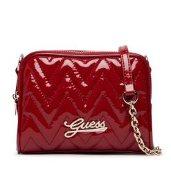 Torebka Guess. Czerwone listonoszki damskie Guess, z aplikacjami, bez dodatków. Za 234.99 zł.