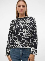 Vero Moda Sweter "New" w kolorze czarnym rozmiar: M. Czarne swetry klasyczne damskie Vero Moda, m, ze splotem, bez kołnierzyka. Za 79.21 zł.