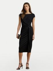 LAUREN RALPH LAUREN Sukienka koktajlowa 200973601001 Czarny Slim Fit. Czarne sukienki damskie Lauren Ralph Lauren, bez wzorów, z syntetyku, wizytowe, bez kołnierzyka, bez ramiączek. Za 679.99 zł.