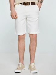Szorty męskie chinosy białe Rosson 100. Białe szorty męskie Big Star, na lato, bez wzorów, z bawełny, eleganckie. Za 159.99 zł.