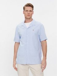 Tommy Jeans Koszula Camp DM0DM18963 Błękitny Regular Fit. Niebieskie koszule męskie Tommy Jeans, m, bez wzorów, z bawełny, bez kołnierzyka, bez ramiączek. Za 229.99 zł.