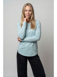 Alife and kickin Koszulka "Leabella" w kolorze błękitnym rozmiar: XL. Niebieskie bluzki damskie Alife and Kickin, xl, bez wzorów, z bawełny, bez kołnierzyka, bez ramiączek. Za 60.99 zł.