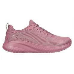 Buty Skechers Bobs Squad Chaos-Face Off 117209-RAS różowe. Czerwone buty sportowe na co dzień damskie bez wzorów, z gumy. Za 408.30 zł.