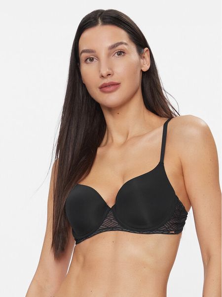 Dorina Biustonosz z fiszbiną Leila D001726MI033 Czarny. Czarne biustonosze Dorina, bez wzorów, z syntetyku. Za 89.99 zł.