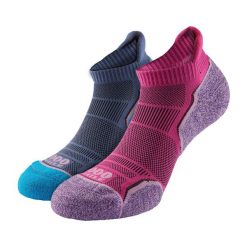 Jednowarstwowe Skarpetki Damskie Run Socklet - 2 Pary. Czerwone skarpetki damskie 1000 MILE, bez wzorów, z elastanu. Za 125.50 zł.