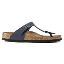 Japonki damskie Birkenstock Gizeh BS (0143623). Niebieskie klapki damskie Birkenstock, bez wzorów, bez obcasa. Za 339.99 zł.