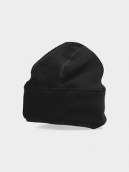 4F Czapka trekkingowa Primaloft® uniseks S/M. Czarne czapki męskie 4f, na zimę, bez wzorów, z dzianiny. Za 69.99 zł.