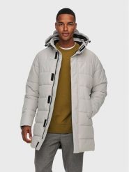 Only & Sons Płaszcz zimowy Carl Long 22020156 Szary Regular Fit. Szare płaszcze męskie Only & Sons, na zimę, m, bez wzorów, z syntetyku. Za 299.99 zł.