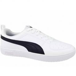 Buty do chodzenia męskie Puma Rickie. Białe buty sportowe na co dzień męskie Puma, ze skóry ekologicznej, bez zapięcia, trekkingowe. Za 490.00 zł.
