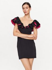 Pinko Sukienka koktajlowa Cono Abito 101626 A12B CREPE E RA80 Czarny Slim Fit. Czarne sukienki damskie Pinko, bez wzorów, z syntetyku, wizytowe, bez kołnierzyka, bez ramiączek. Za 2,409.00 zł.