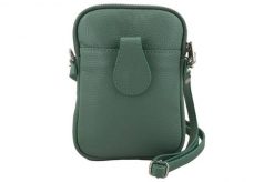 Listonoszka etui skórzane BARBERINI'S zielone 887-38. Zielone shopper bag damskie Barberinis, bez wzorów, ze skóry, na ramię, małe, bez dodatków. Za 119.99 zł.