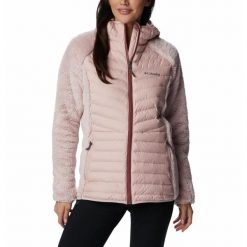 Bluza Puchowa Damska Columbia Powder Lite Sherpa Hybrid Full Zip. Czerwone bluzy bez kaptura damskie Columbia, s, z puchu. Za 390.99 zł.