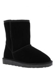 NICEBAY Skórzane botki zimowe "Medway" w kolorze czarnym rozmiar: 38. Czarne botki damskie Nicebay, na zimę, z materiału, bez obcasa, bez zapięcia. Za 243.64 zł.