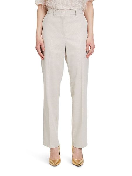 BETTY & CO Spodnie w kolorze kremowym rozmiar: 36. Brązowe spodnie materiałowe damskie Betty & Co., bez wzorów, z materiału. Za 117.73 zł.