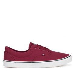 Trampki DC Shoes. Czerwone trampki i tenisówki męskie DC Shoes, bez wzorów, bez zapięcia. Za 199.99 zł.