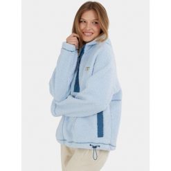 Bluza Damska Fundango Juniper Pile. Niebieskie bluzy z kapturem damskie Fundango, z polaru. Za 319.90 zł.
