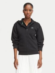Lacoste Bluza SF0167 Czarny Regular Fit. Czarne bluzy bez kaptura damskie Lacoste, z syntetyku. Za 579.99 zł.