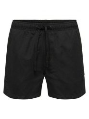 ONLY & SONS Szorty kąpielowe "Onsbasile" w kolorze czarnym rozmiar: L. Czarne szorty sportowe męskie Only & Sons, l, outdoorowe. Za 83.03 zł.