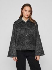 Vila Kurtka przejściowa w kolorze antracytowym rozmiar: 38. Czarne kurtki damskie Vila, bez wzorów, bez kaptura. Za 130.81 zł.