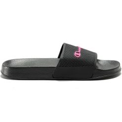 Klapki damskie Champion Slide Daytona. Czarne klapki damskie CHAMPION, bez wzorów, bez obcasa. Za 109.00 zł.