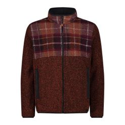 Polarowa bluza wooltech z zamkiem CMP. Czerwone bluzy bez kaptura męskie CMP, z polaru. Za 548.50 zł.