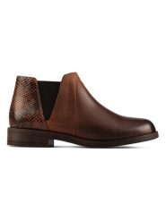 Clarks Sztyblety "Demi2 Beat" w kolorze brązowym rozmiar: 39. Brązowe botki damskie Clarks, sportowe, bez obcasa, bez zapięcia. Za 284.45 zł.
