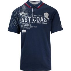 Koszulka POLO z Nadrukiem, Casualowa, Granatowa, Męska, Krótki Rękaw. Niebieskie koszulki polo męskie MCL, l, bez wzorów, z bawełny, bez ramiączek. Za 145.00 zł.