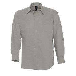 Męska Koszula Oxford Z Długim Rękawem. Szare koszule męskie SOL'S, m, bez wzorów, bez kołnierzyka, bez ramiączek. Za 175.99 zł.