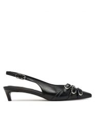 Tommy Jeans Czółenka Tjw Sling Back Kitten Heels EN0EN03171 Czarny. Czarne czółenka damskie Tommy Jeans, bez wzorów, z jeansu, bez obcasa. Za 529.99 zł.