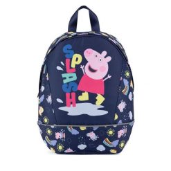 Plecak Peppa Pig. Niebieskie plecaki damskie peppa pig, bez wzorów, sportowe. Za 89.99 zł.