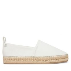 Espadryle Calvin Klein. Białe espadryle damskie CALVIN KLEIN, bez wzorów, bez obcasa. Za 329.99 zł.
