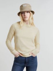 G-Star Sweter w kolorze kremowym rozmiar: S. Brązowe swetry klasyczne damskie G-Star, s, z wełny, bez kołnierzyka. Za 202.03 zł.