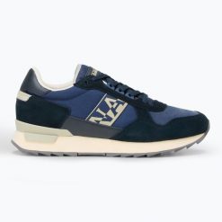 Buty męskie Napapijri Stab. Niebieskie buty trekkingowe męskie Napapijri, bez zapięcia, trekkingowe. Za 389.99 zł.