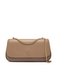 Calvin Klein Torebka Ck Convertible Chain Small Bag LV04F3172G Beżowy. Brązowe torebki klasyczne damskie CALVIN KLEIN, bez wzorów, ze skóry, bez dodatków. Za 529.99 zł.