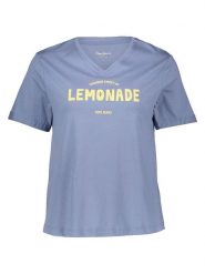 Pepe Jeans Koszulka w kolorze niebieskim rozmiar: M. Niebieskie bluzki damskie Pepe Jeans, m, bez wzorów, z bawełny, bez kołnierzyka. Za 87.81 zł.
