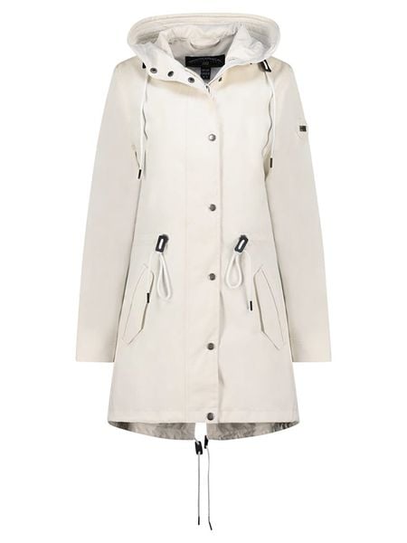 Geographical Norway Parka "Cumi" w kolorze białym rozmiar: L. Białe parki damskie Geographical Norway, l, z aplikacjami. Za 265.39 zł.